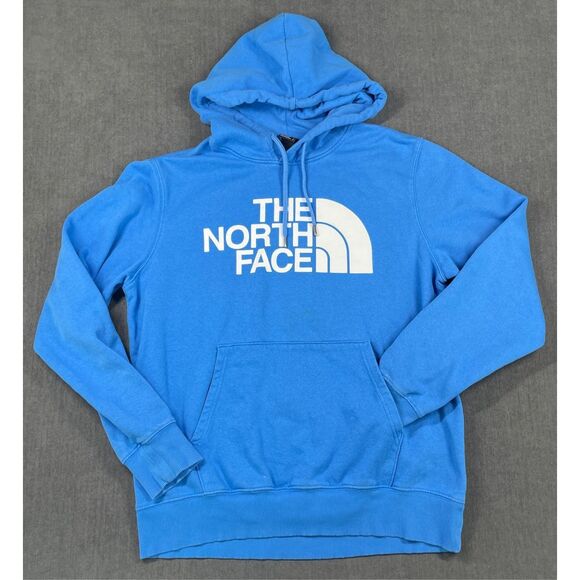 The North Face‎ Hoodie Men L Blue Pullover Sweatshirt Casual Everyday Athletic - Picture 1 of 8